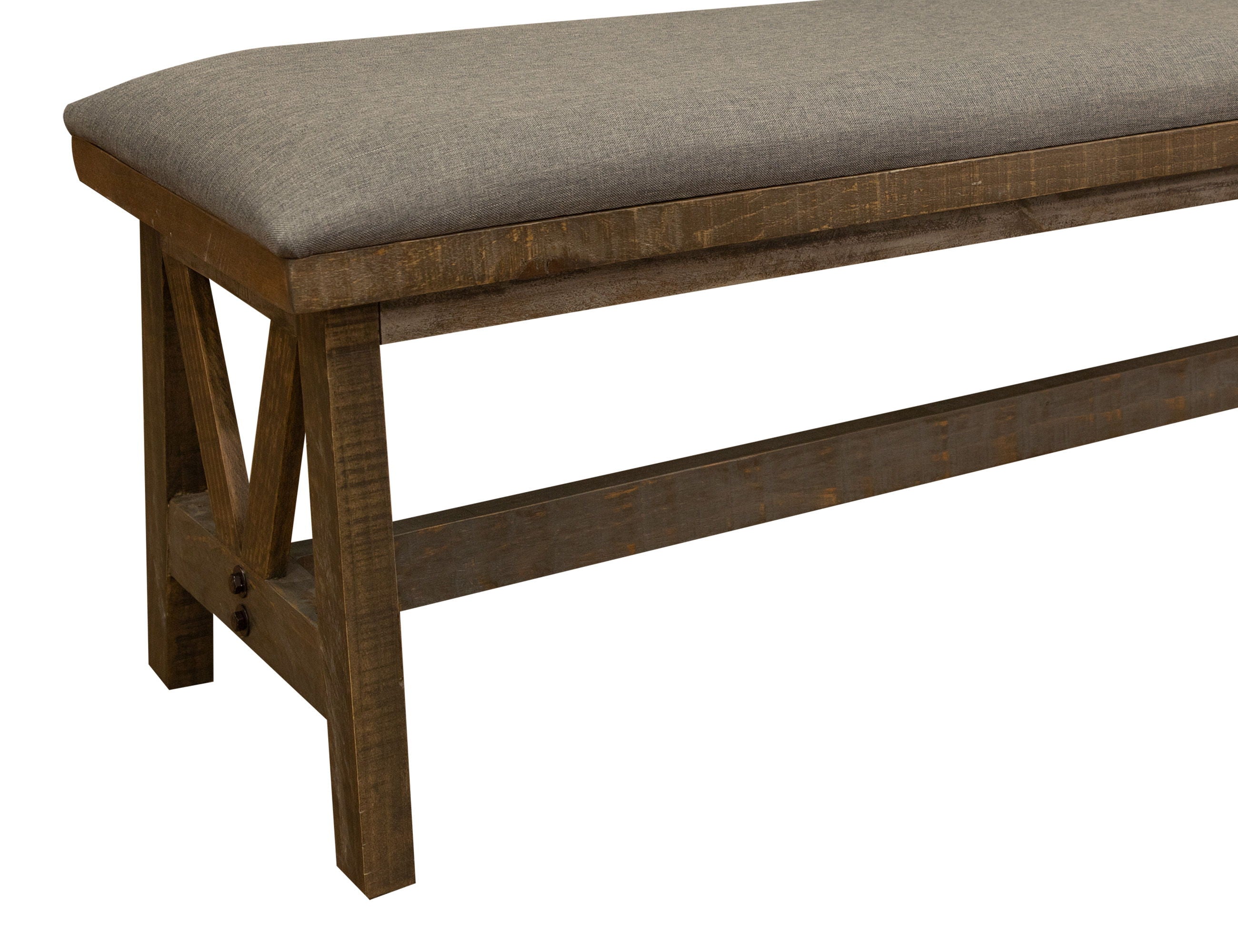 International Furniture Direct Loft Brown - Bench - Two Tone Gray / Brown | Meri Furniture