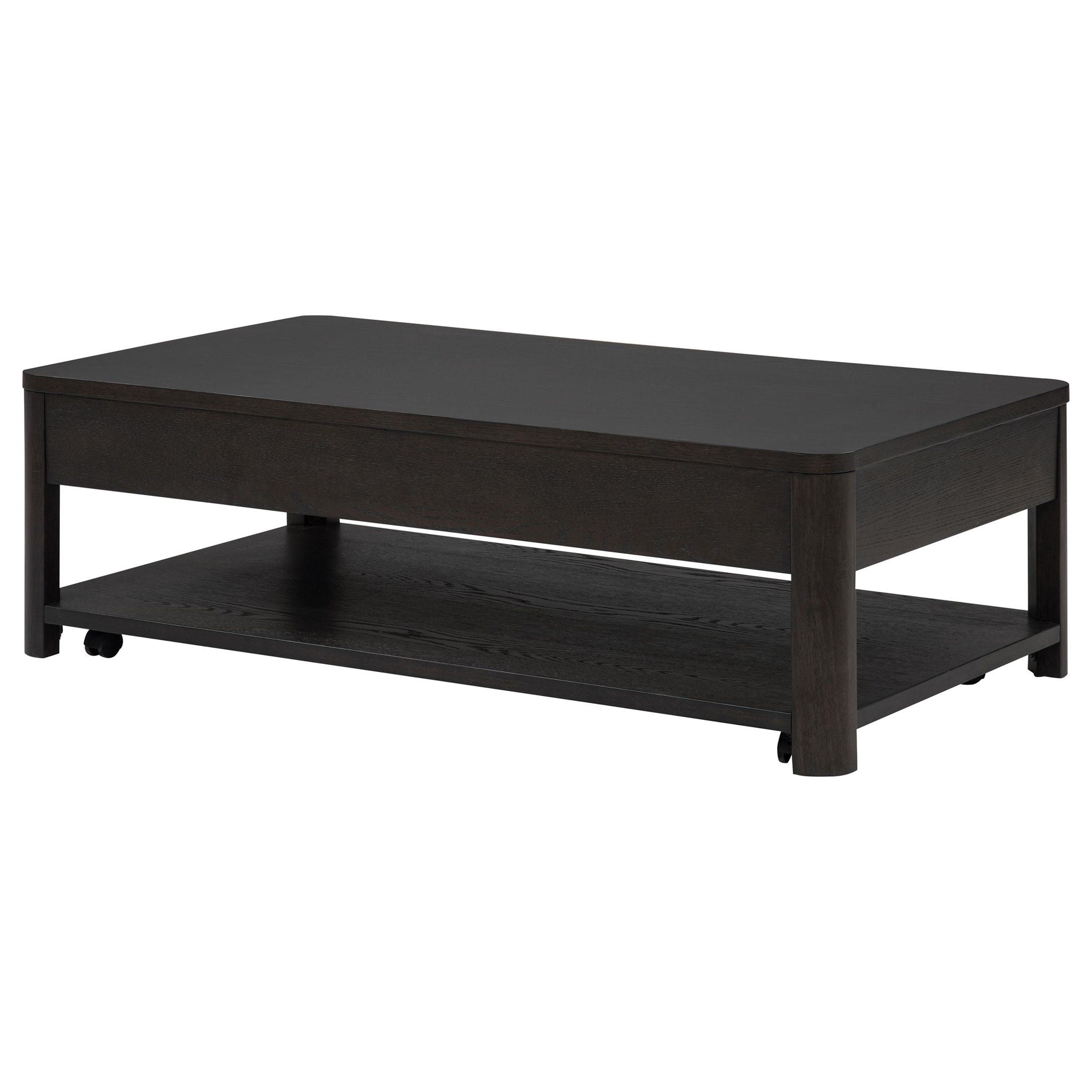 Marcelo Wood Coffee Table with 2 Drawers and Shelf Coffee