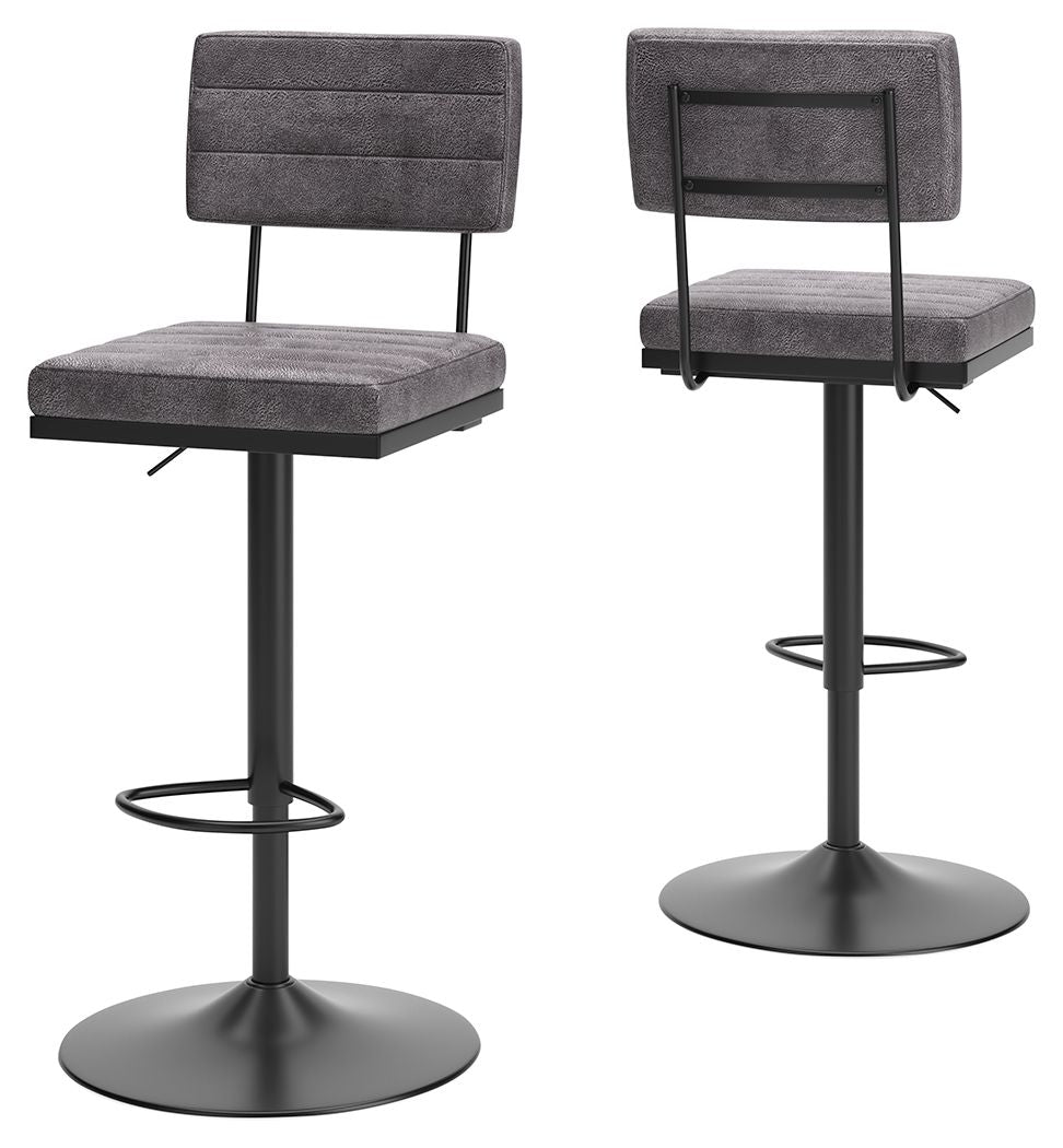 Signature Design by Ashley® Strumford - Tall Swivel Barstool (Set of 2) | Meri Furniture