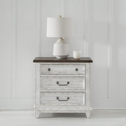 Liberty Furniture River Place - 3 Drawer Nightstand With Charging Station - White | Meri Furniture