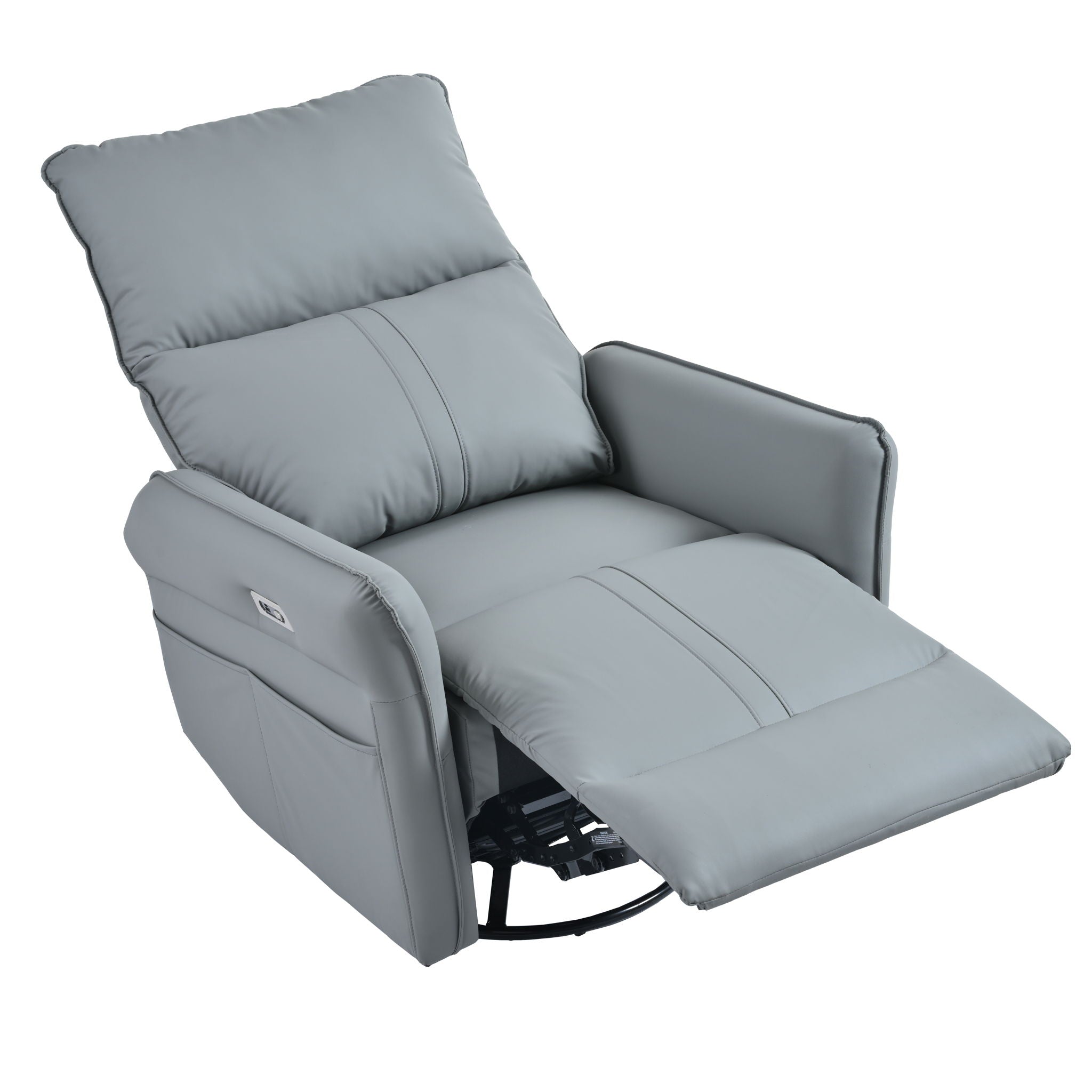 270° Power Swivel Rocker Glider Recliner Chair With USB Ports