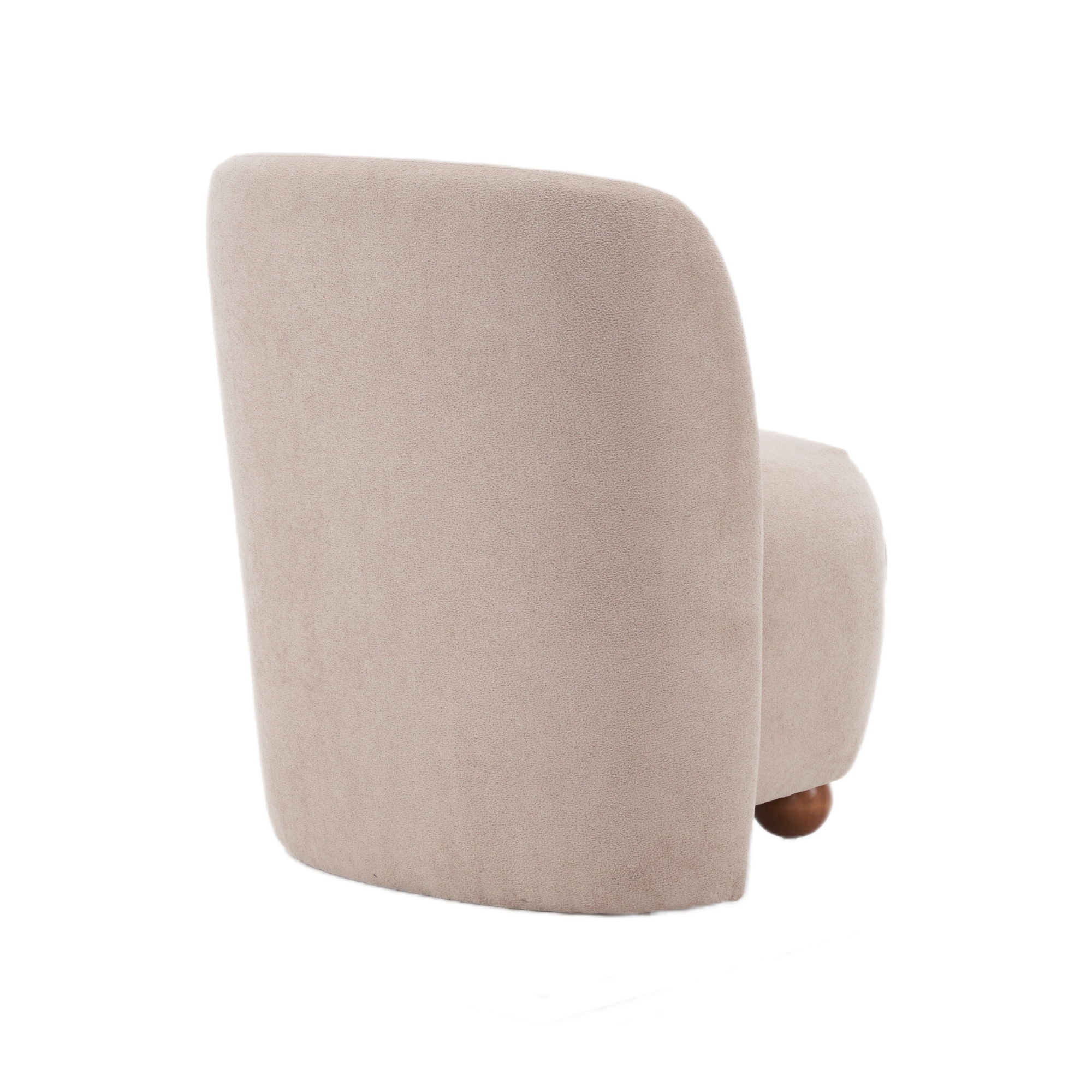 Modern Low Back Accent Upholstered Armless Living Room Chairs, Round Feet