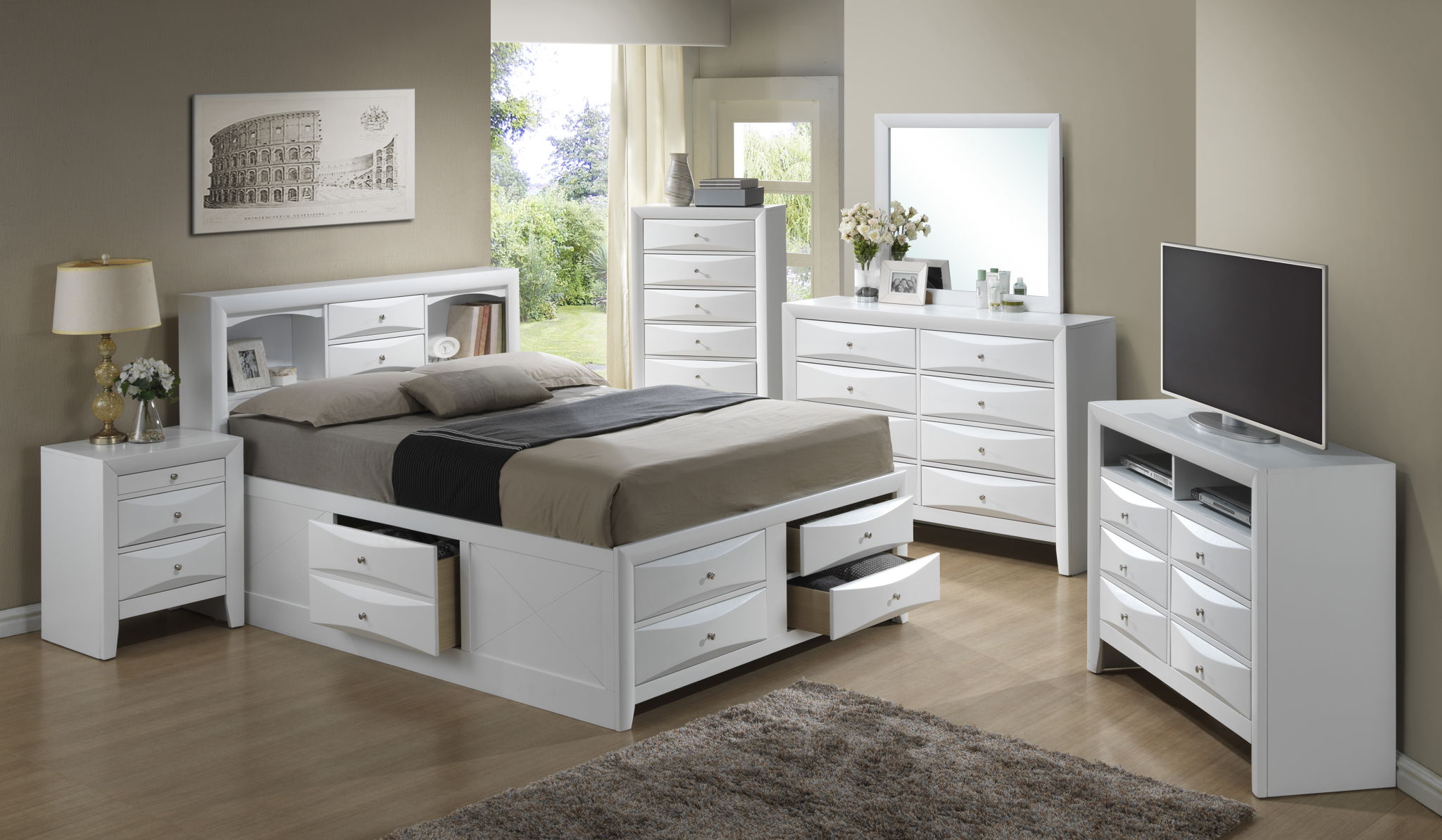Marilla - Storage Bed With Bookcase Headboard
