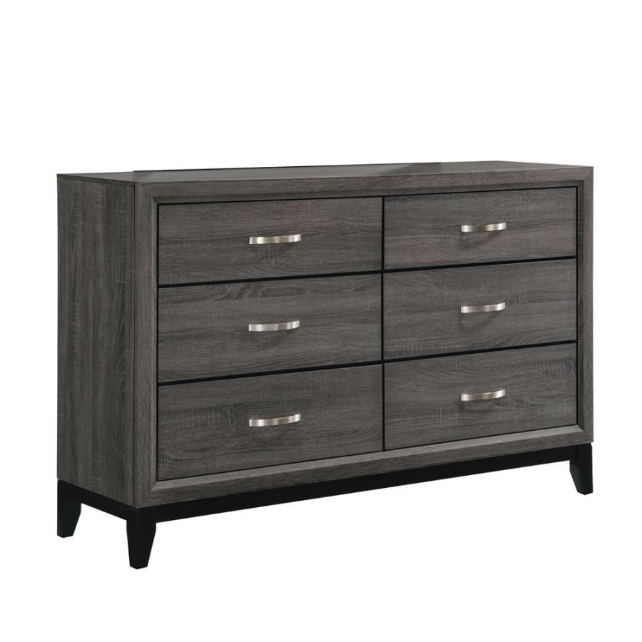 Coaster Fine Furniture Watson - 6-Drawer Dresser - Gray Oak | Meri Furniture