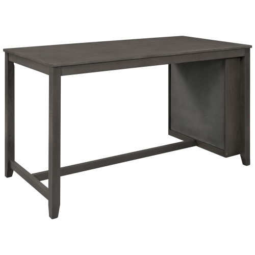 5 Pieces Counter Height Rustic Farmhouse Dining Room Wooden Bar Table Set With 2 Stools And 2 Chairs