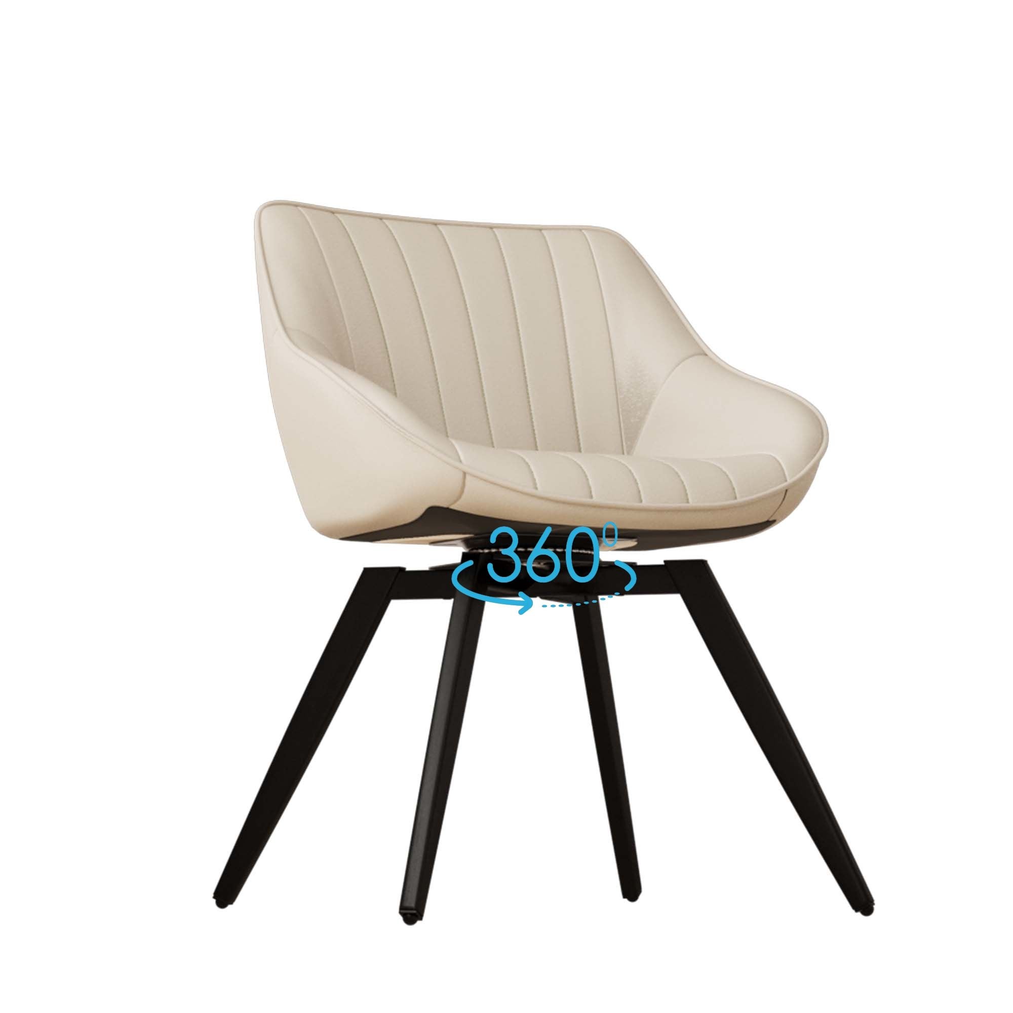 Modern Medieval Kitchen Dining Chair With 360 ° Rotation