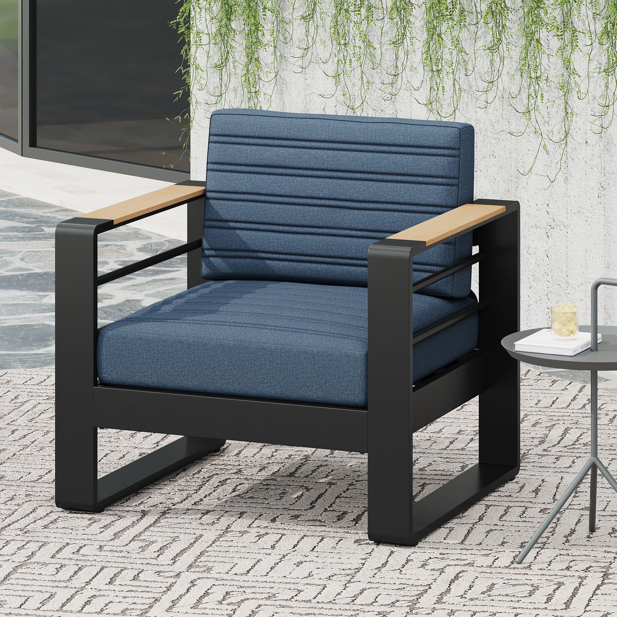 Giovanna - Club Chair Set With Aluminum Frame