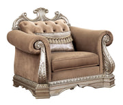 Northville - Chair With Pillow - Velvet & Antique Silver