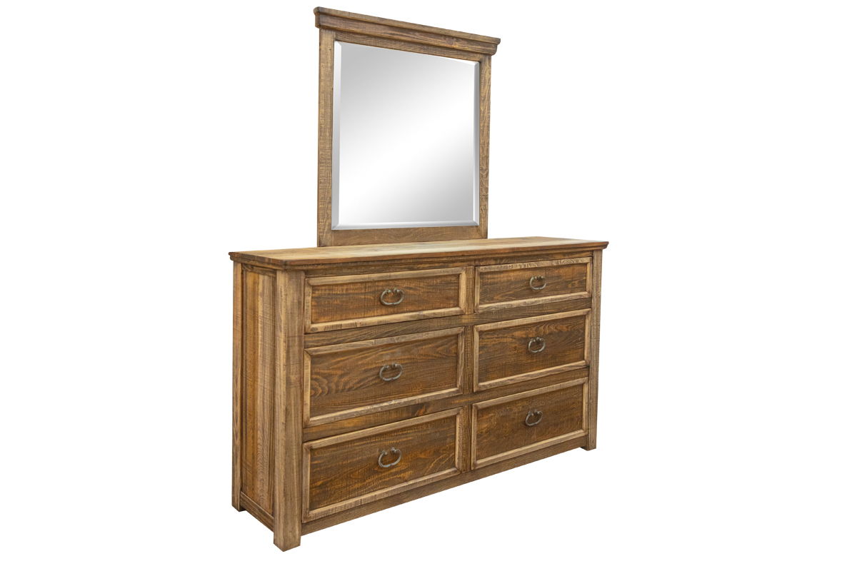 International Furniture Direct Montana - Dresser - Two Tone Light Brown | Meri Furniture
