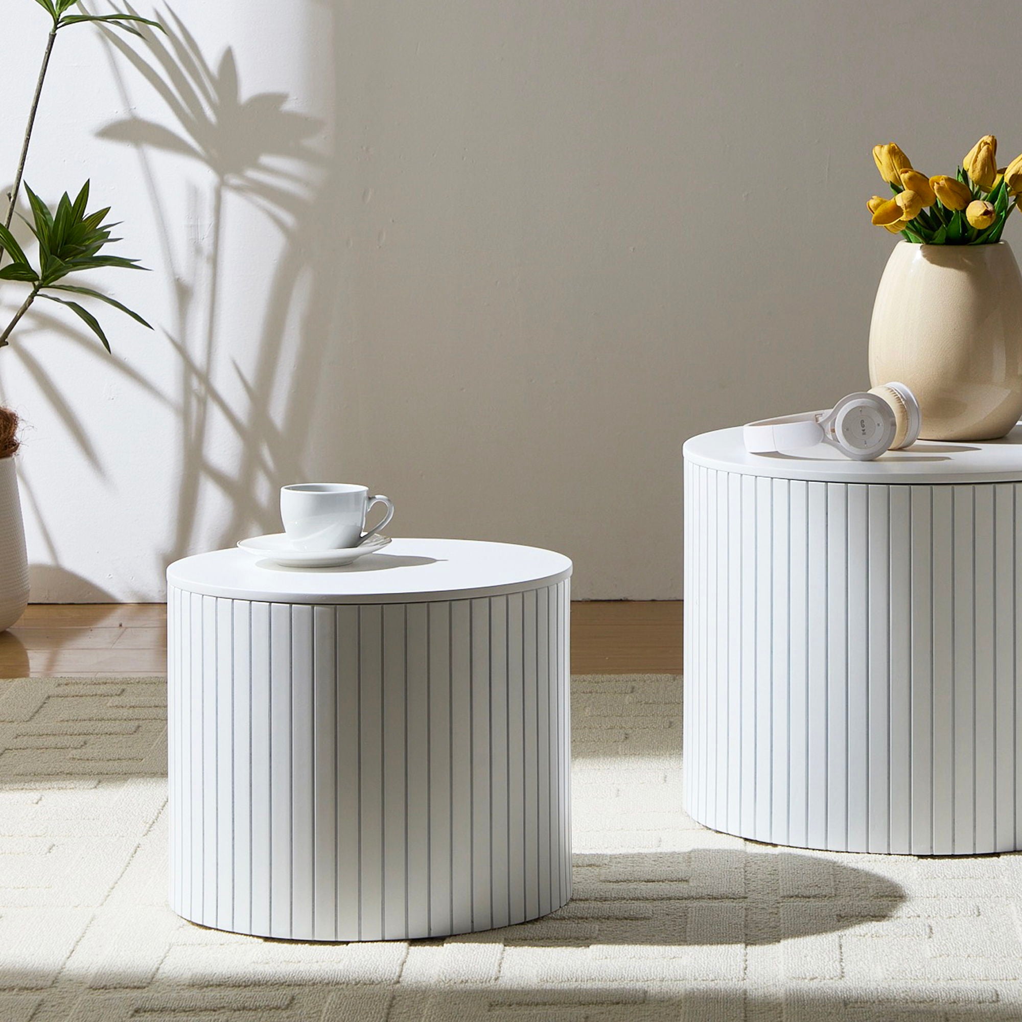 Handcrafted Nested Table Set, 2 Pieces