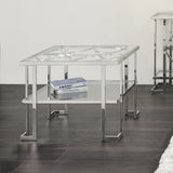 ACME Kalan - End Table - Glass & Silver | Meri Furniture
