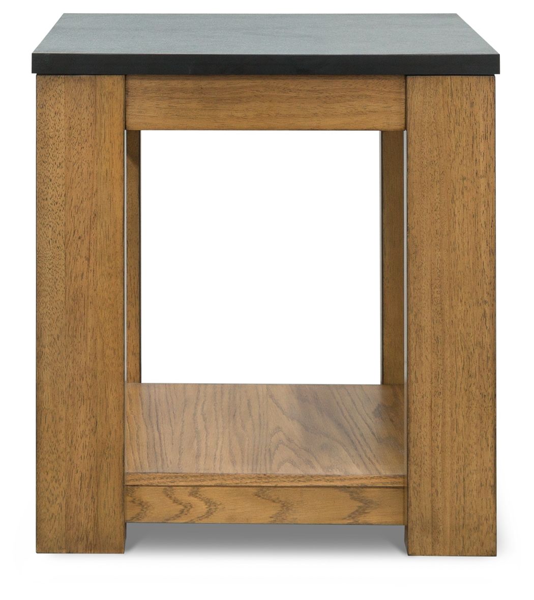 Signature Design by Ashley® Quentina - Light Brown / Black - Rectangular End Table | Meri Furniture
