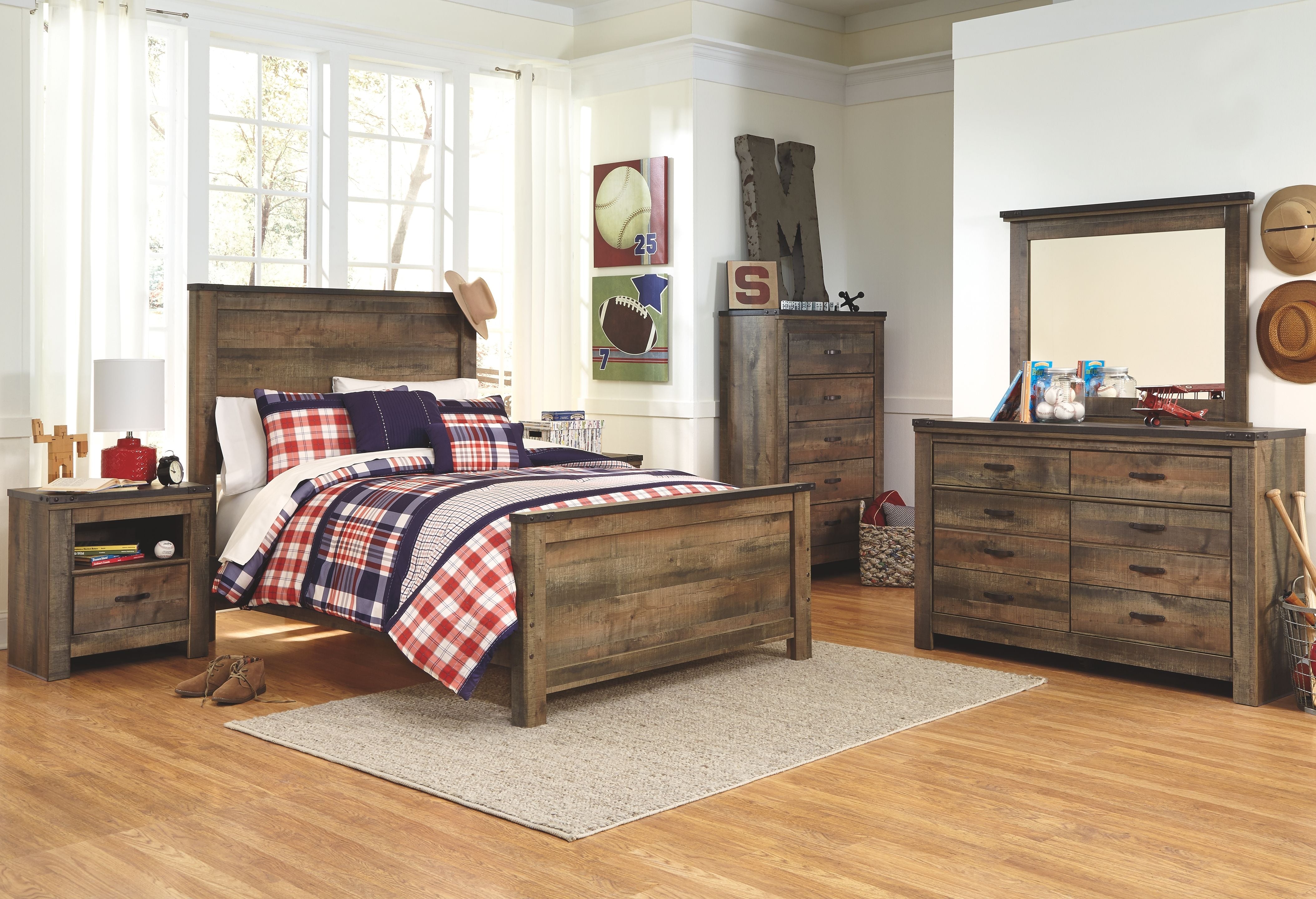 Signature Design by Ashley® Trinell - Panel Bed | Meri Furniture