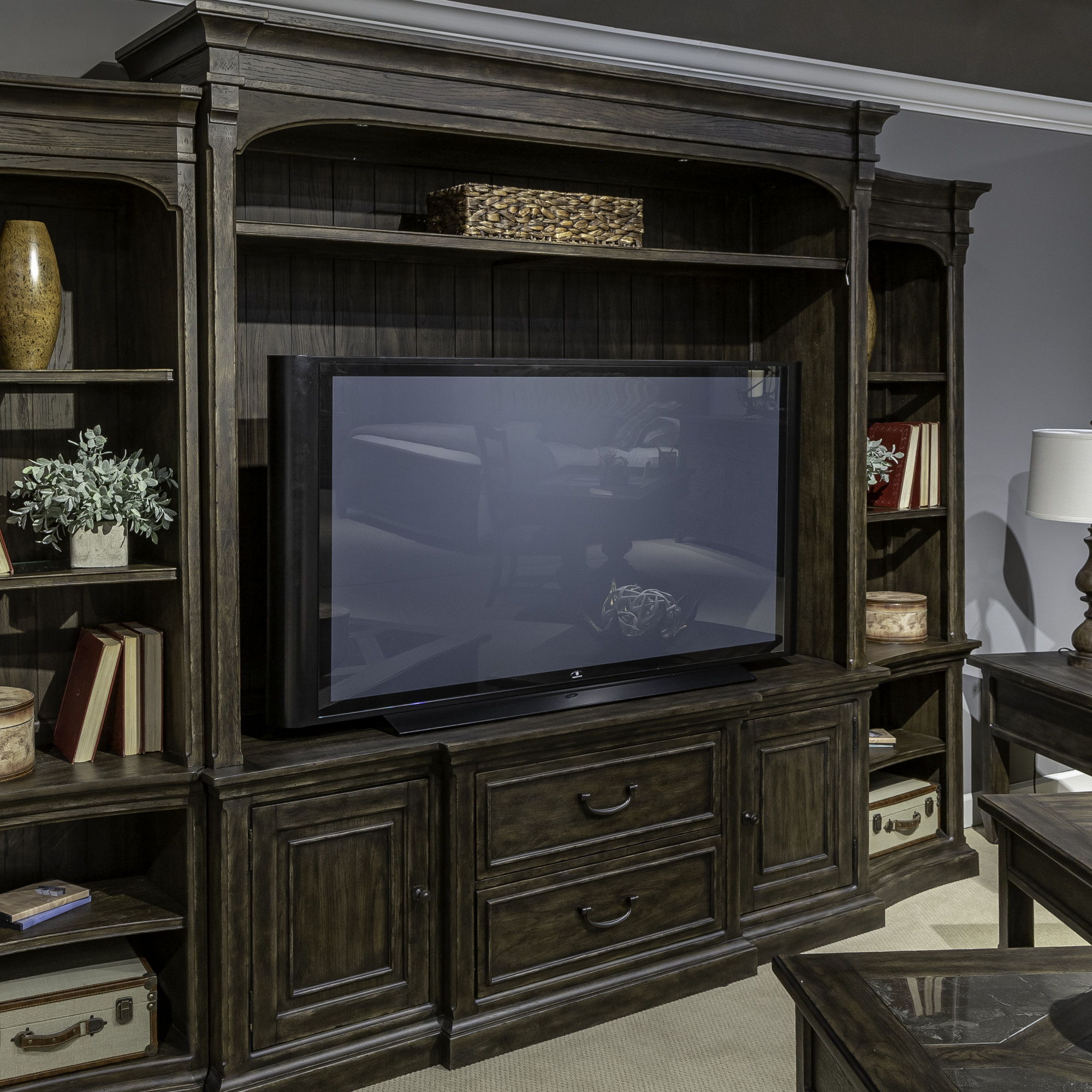 Liberty Furniture Paradise Valley - Entertainment Center - Dark Brown | Meri Furniture
