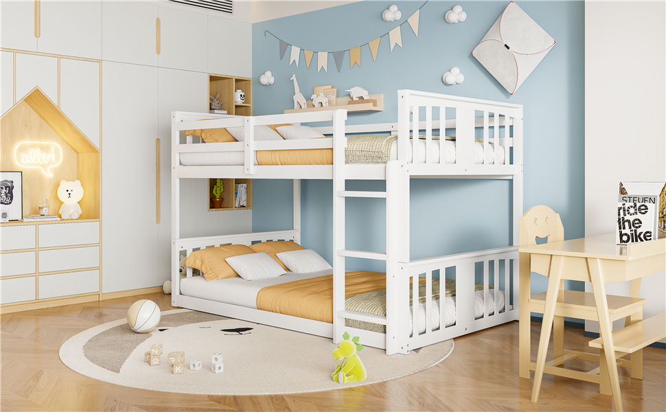 Solid Construction Bunk Bed & Ladder