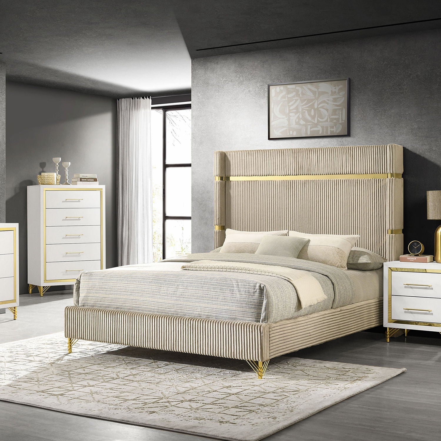Malcolm - Wingback Bed