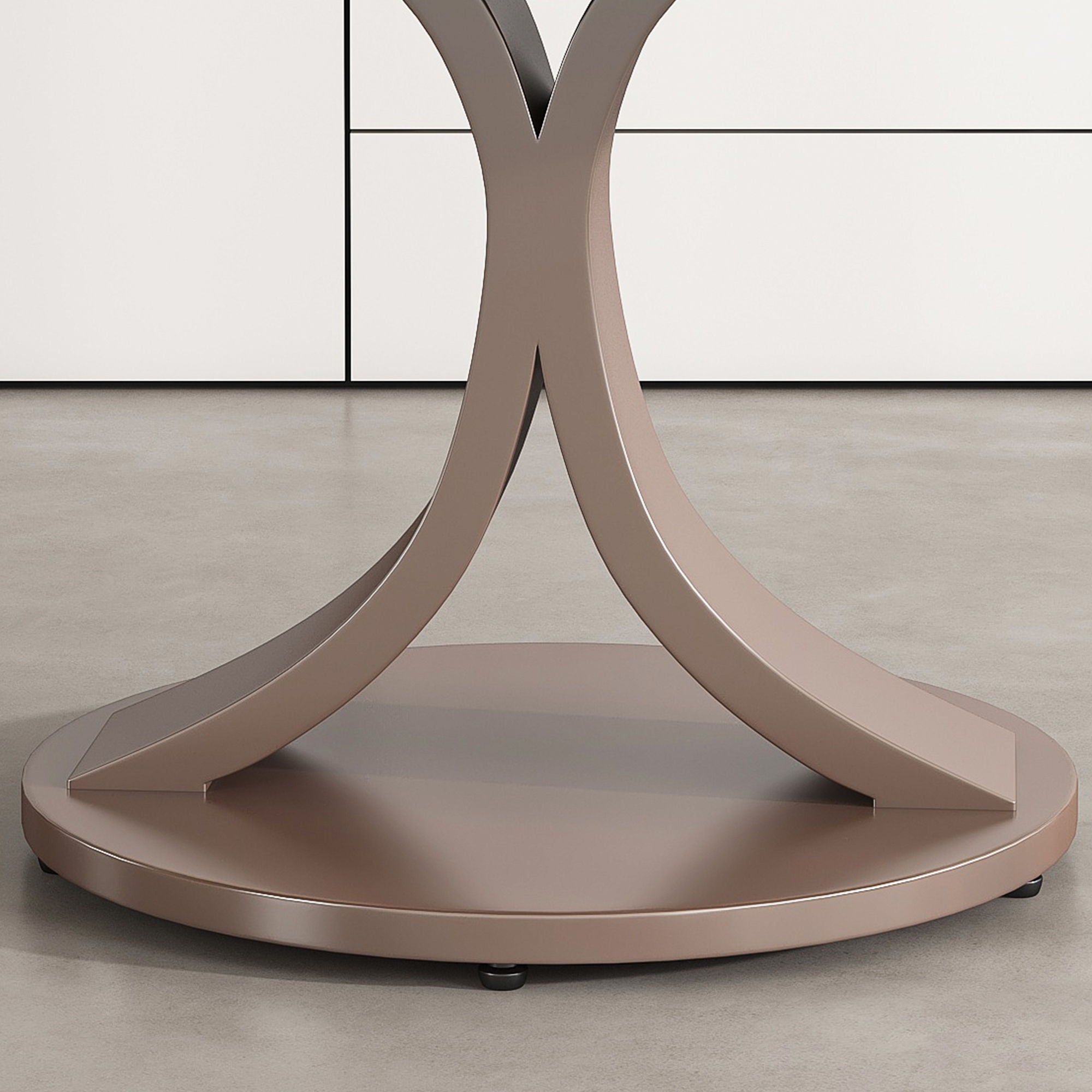 Round Dining Table With 360° Rotating Lazy Susan For Dining Room & Kitchen, 6 Chairs - White