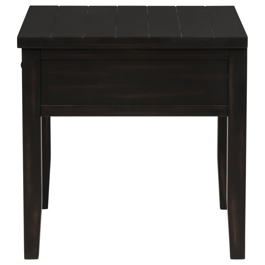 Concord - 1-Drawer Square End Table - Distressed Java
