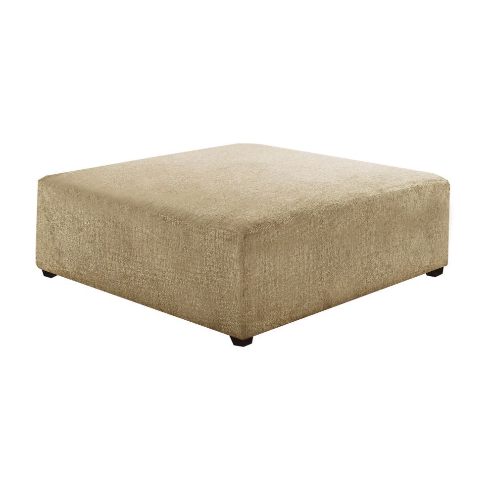 Vassenia - Ottoman - 2-Tone Latte Chenille