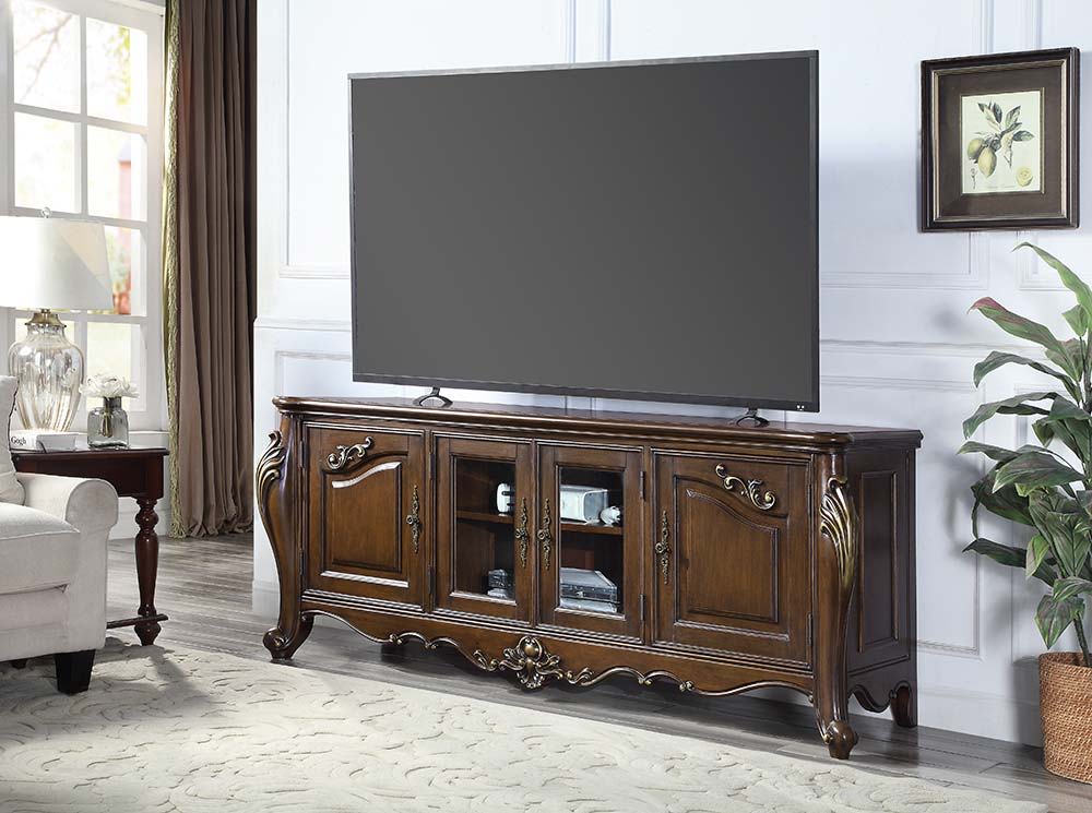 ACME Devayne - TV Stand - Dark Walnut Finish | Meri Furniture