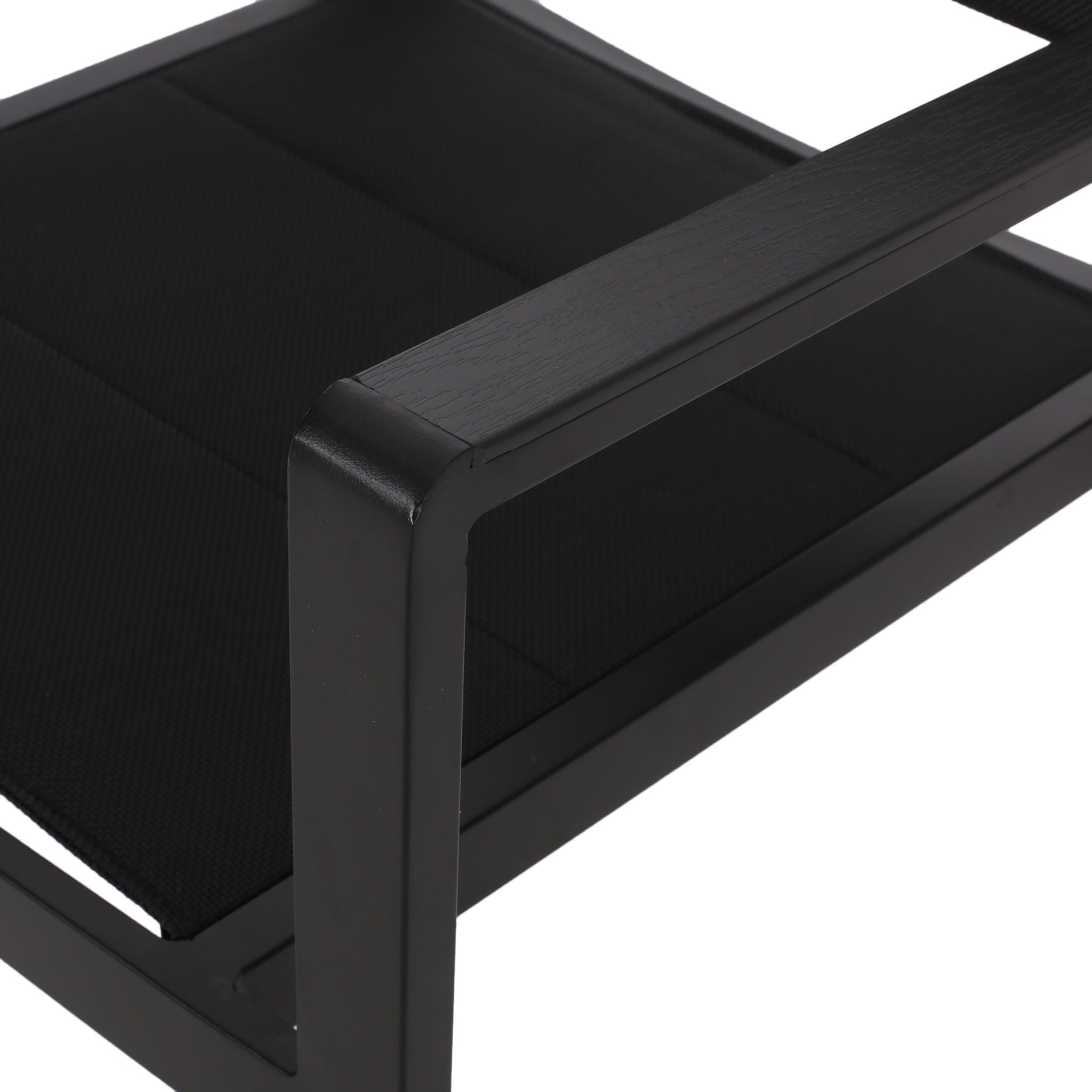 Baird - Outdoor Mesh And Aluminum Dining Chairs - Black