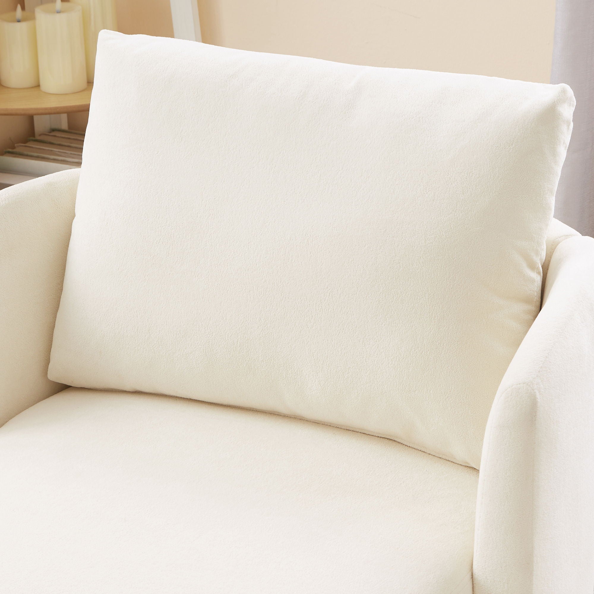 360° Modern Swivel Chair With Upholstered Curved Design