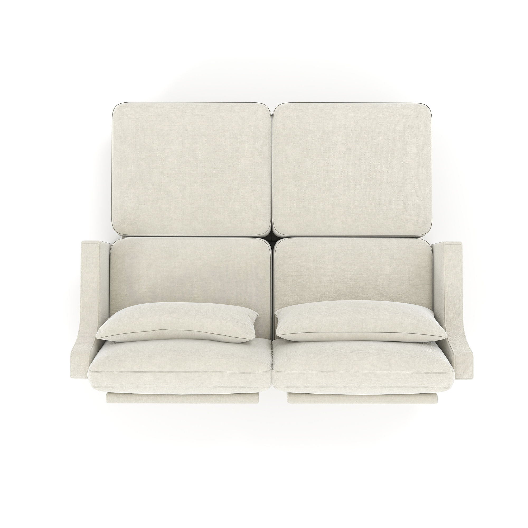 Stylish Sofa With Ottoman And Lumbar Pillows, Ergonomic Design