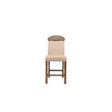 ACME Maurice - Counter Height Chair (Set of 2) - Linen & Oak | Meri Furniture