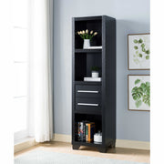 Media Pier, Bookcase Display With 2 Drawers, Open Storage Compartments