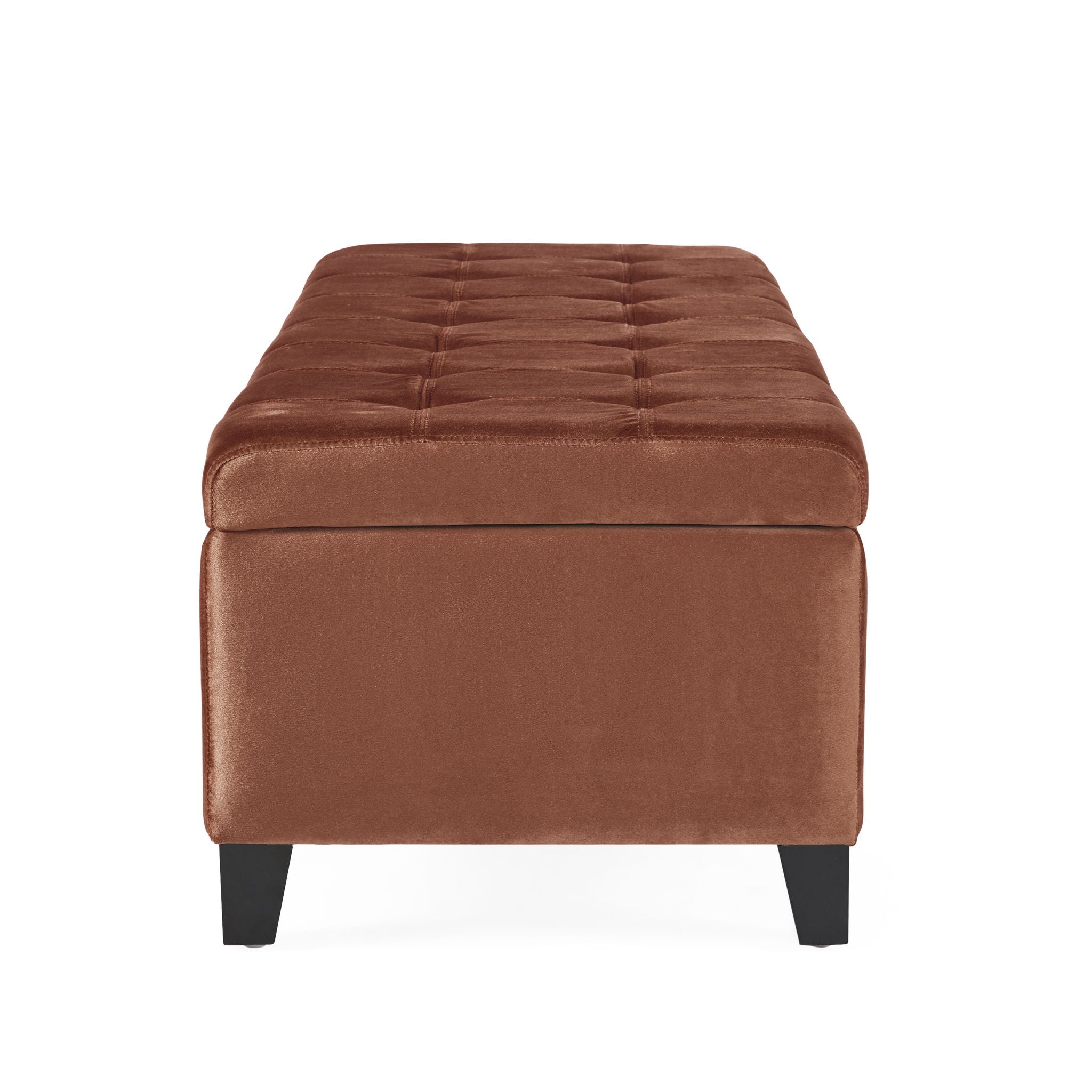 Wendover - Elegant Velvet Tufted Storage Bench With Lift-Up Top And Birch Wood Legs
