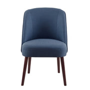 Bexley - Rounded Back Dining Chair With Wraparound Back - Blue
