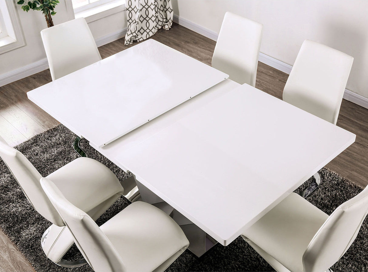Furniture of America Zain - Dining Table - White | Meri Furniture