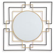 Oceanal - Accent Mirror - Black / Gold Finish