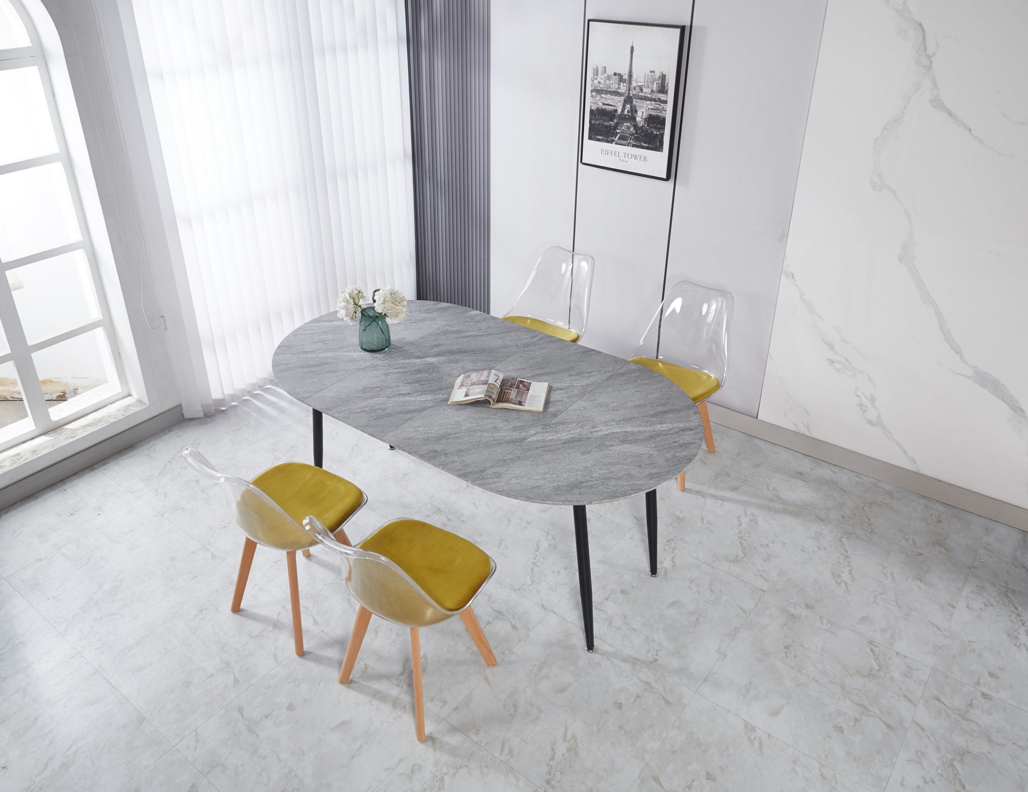 Extensible Table, Dining Table, Office Table, Coffee Table Metal Leg