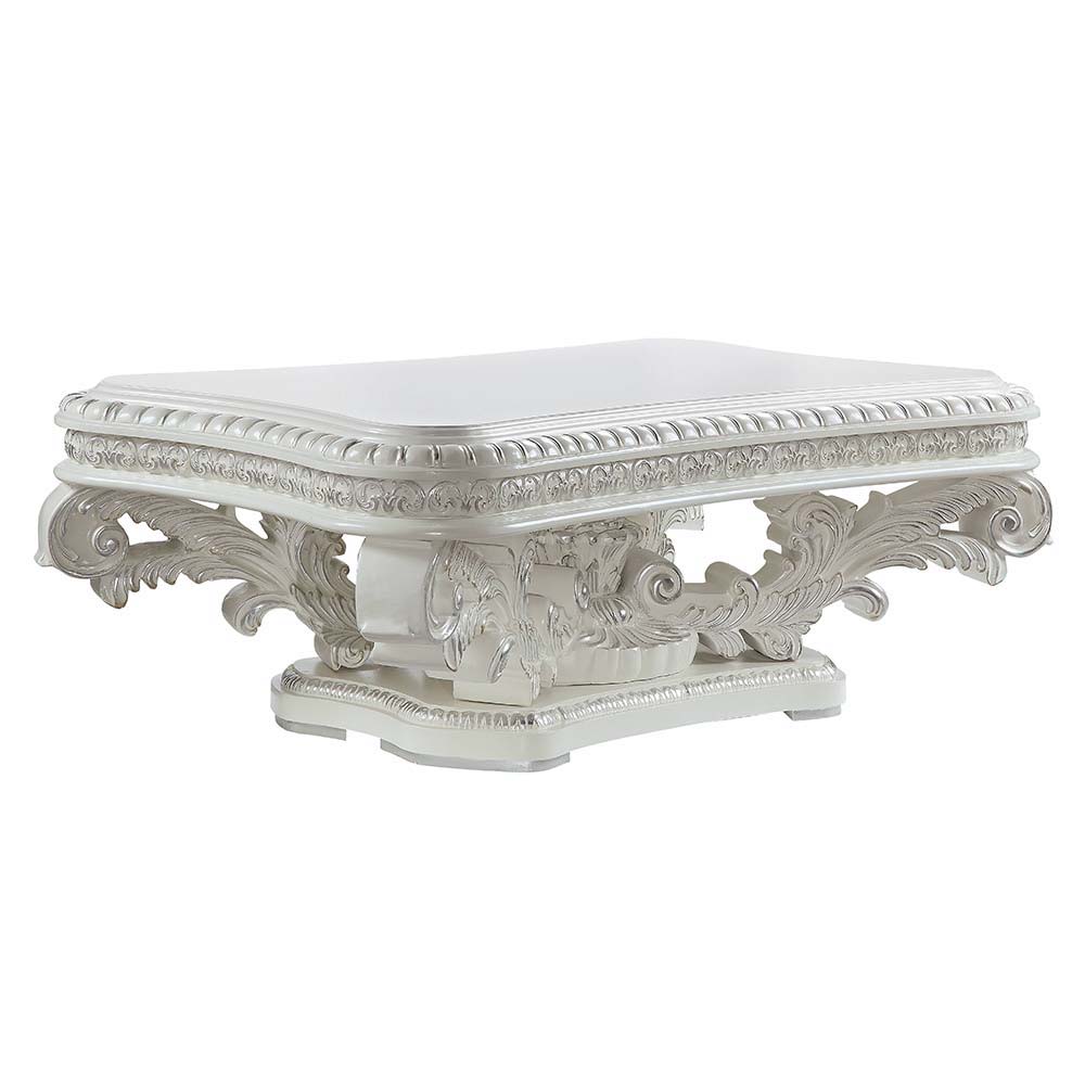 ACME Vanaheim - Coffee Table - Antique White Finish | Meri Furniture