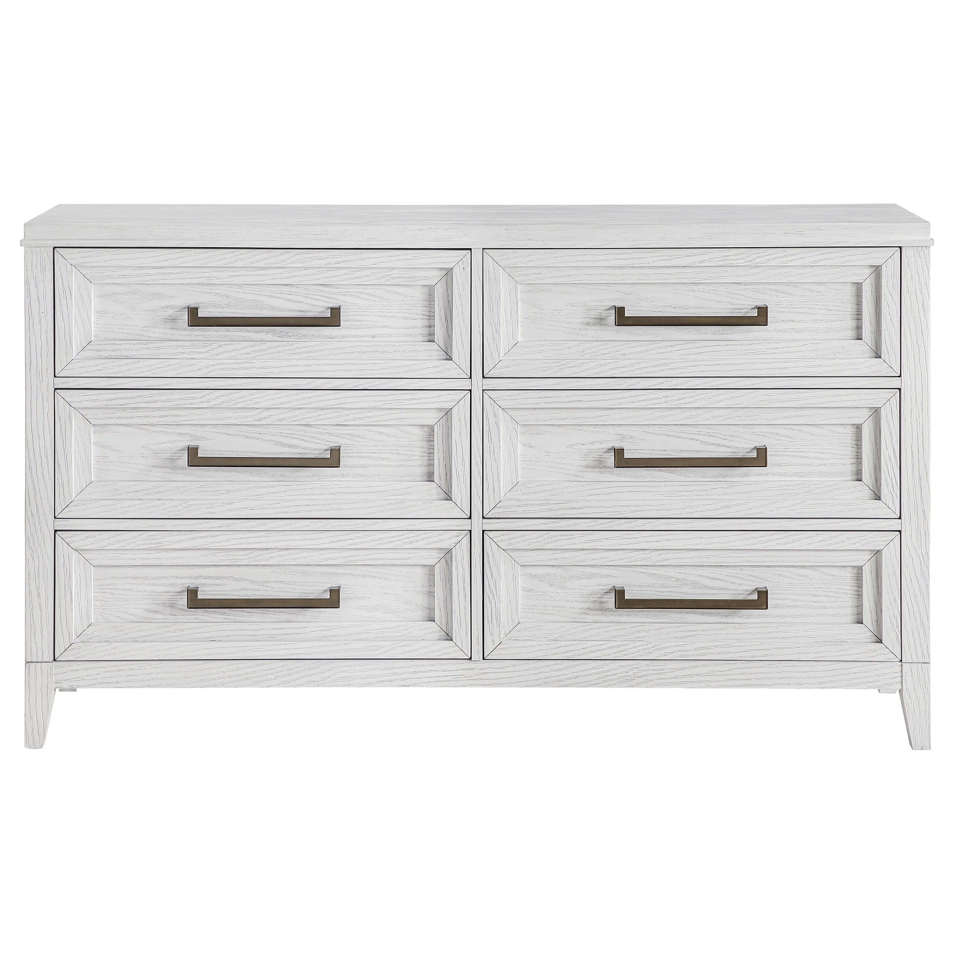 Coaster Fine Furniture Marielle - 6-Drawer Bedroom Dresser - Distressed White | Meri Furniture