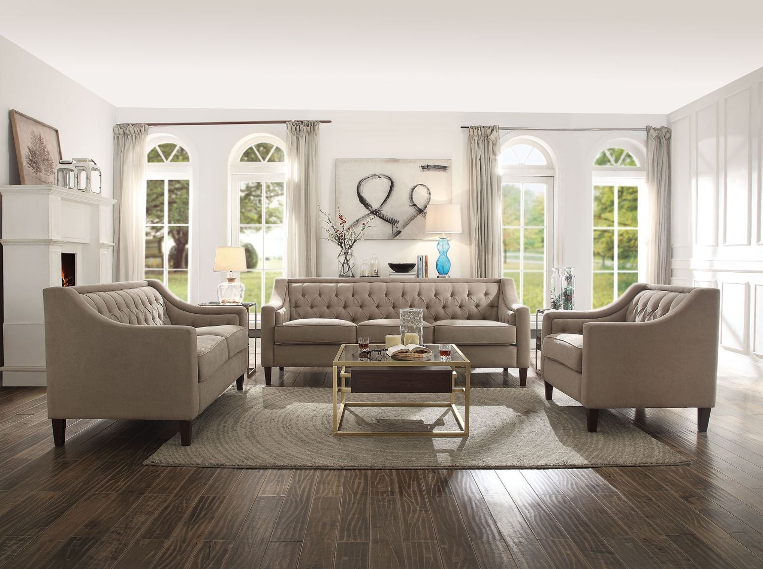 ACME Suzanne - Sofa - Beige Fabric | Meri Furniture