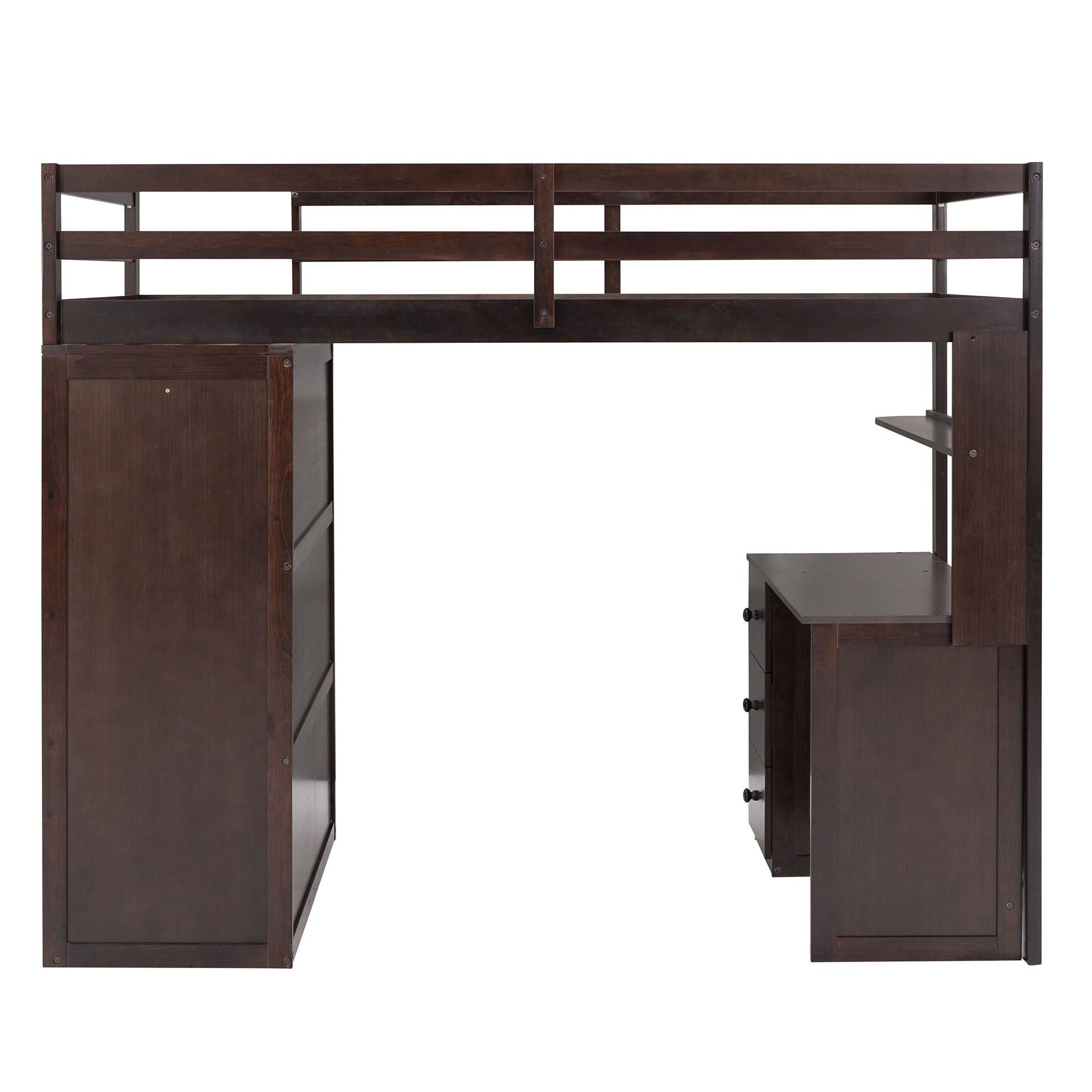 Loft Bed With Drawers, Desk, And Wardrobe