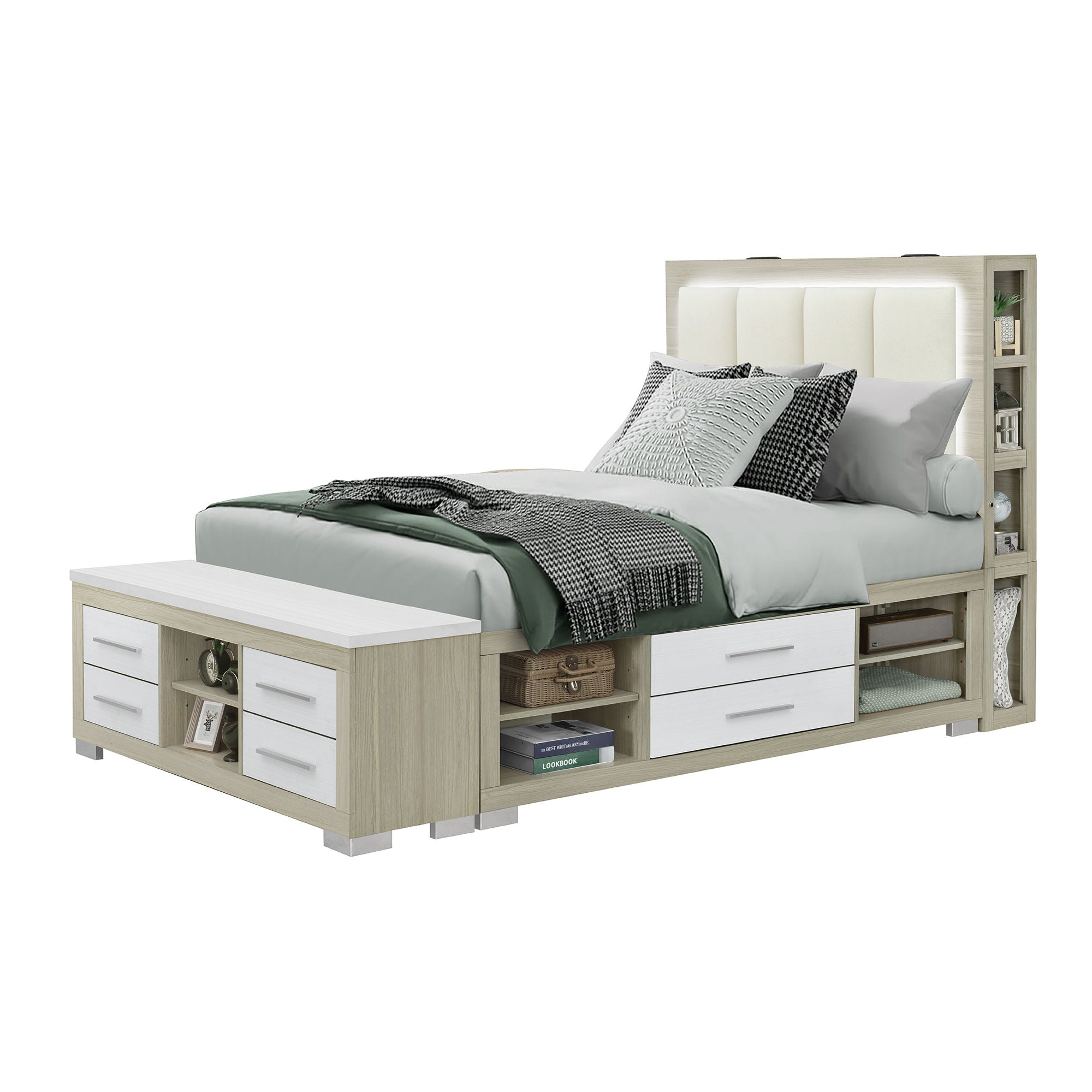 Messa - Bed With Storage Features And LED Lighting