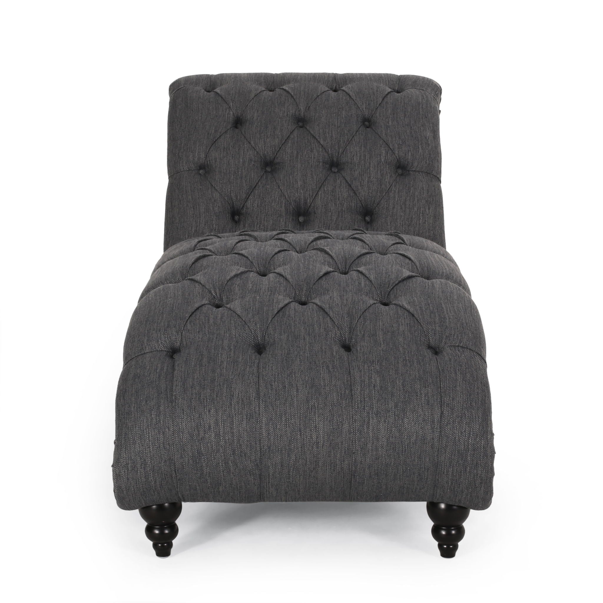 Chaise Lounge With Button Tufted Diamon Stitch