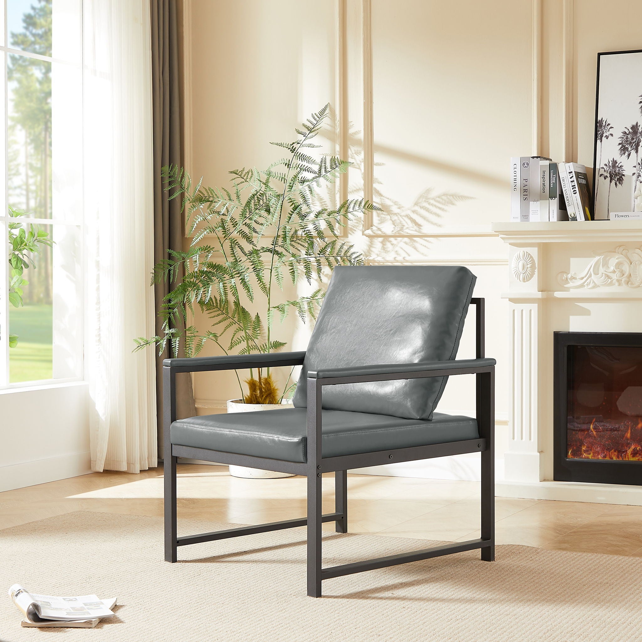 Retro Leisure Accent Chair With Extra Soft Padding