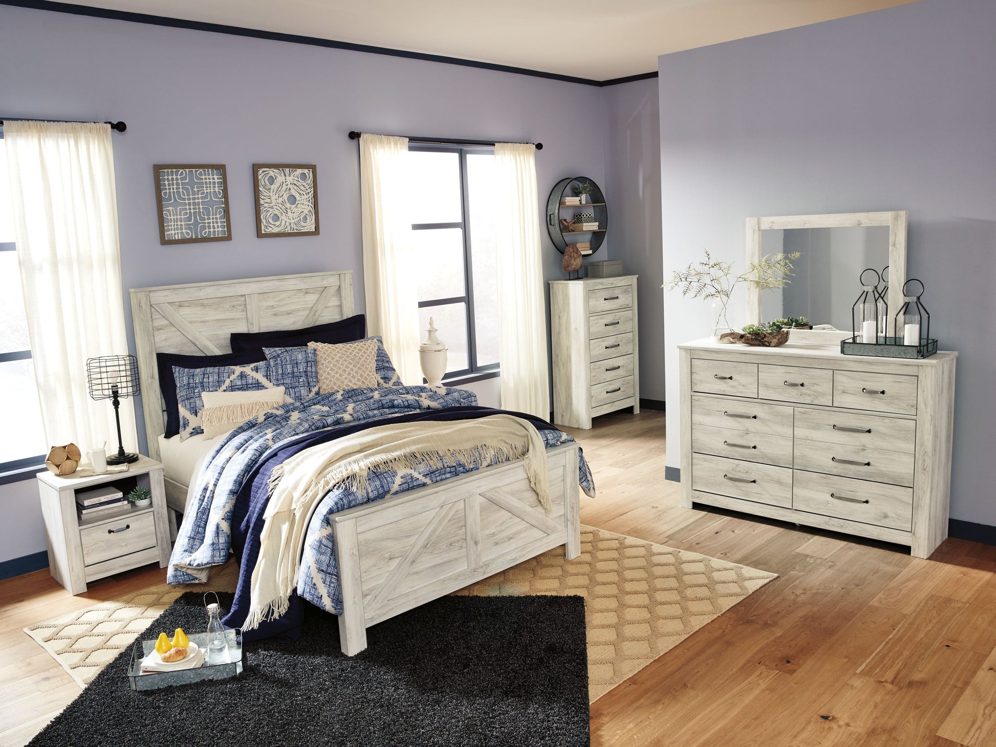 Signature Design by Ashley® Bellaby - Crossbuck Panel Bed | Meri Furniture