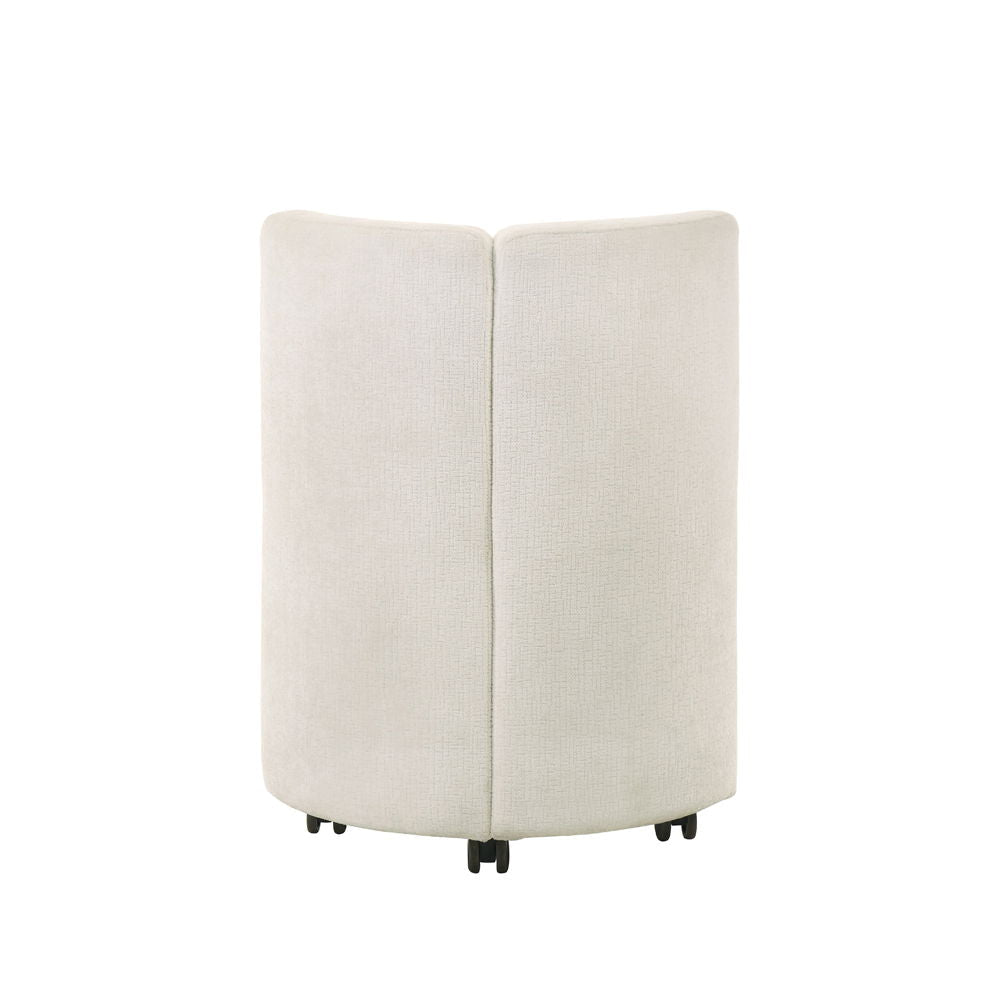 ACME Blayde - Side Chair With Swivel (Set of 2) - White Fabric | Meri Furniture