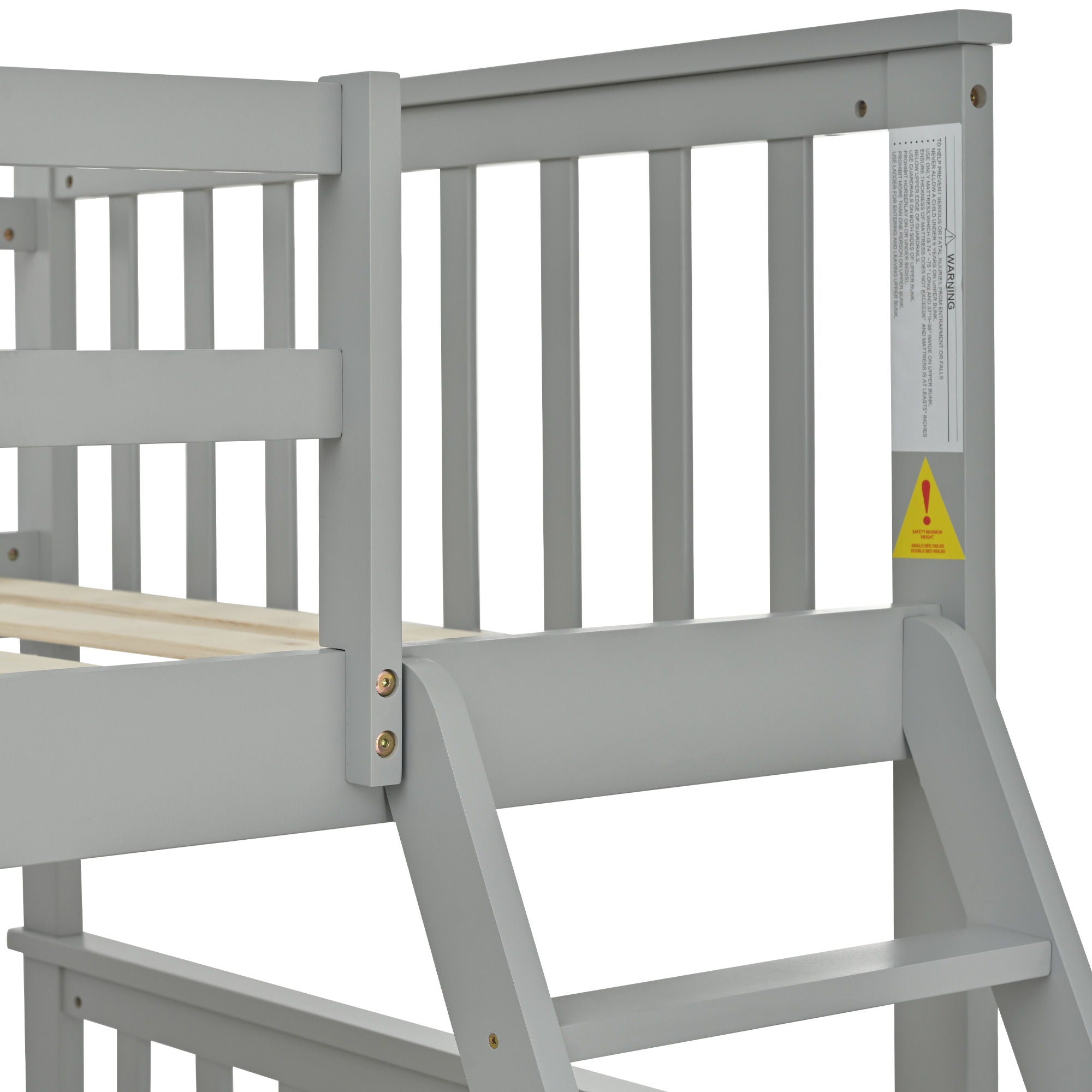 Bunk Bed With Ladder, And Safety Guard Rails