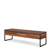 ACME Sara - TV Stand - Walnut & Sandy Black | Meri Furniture