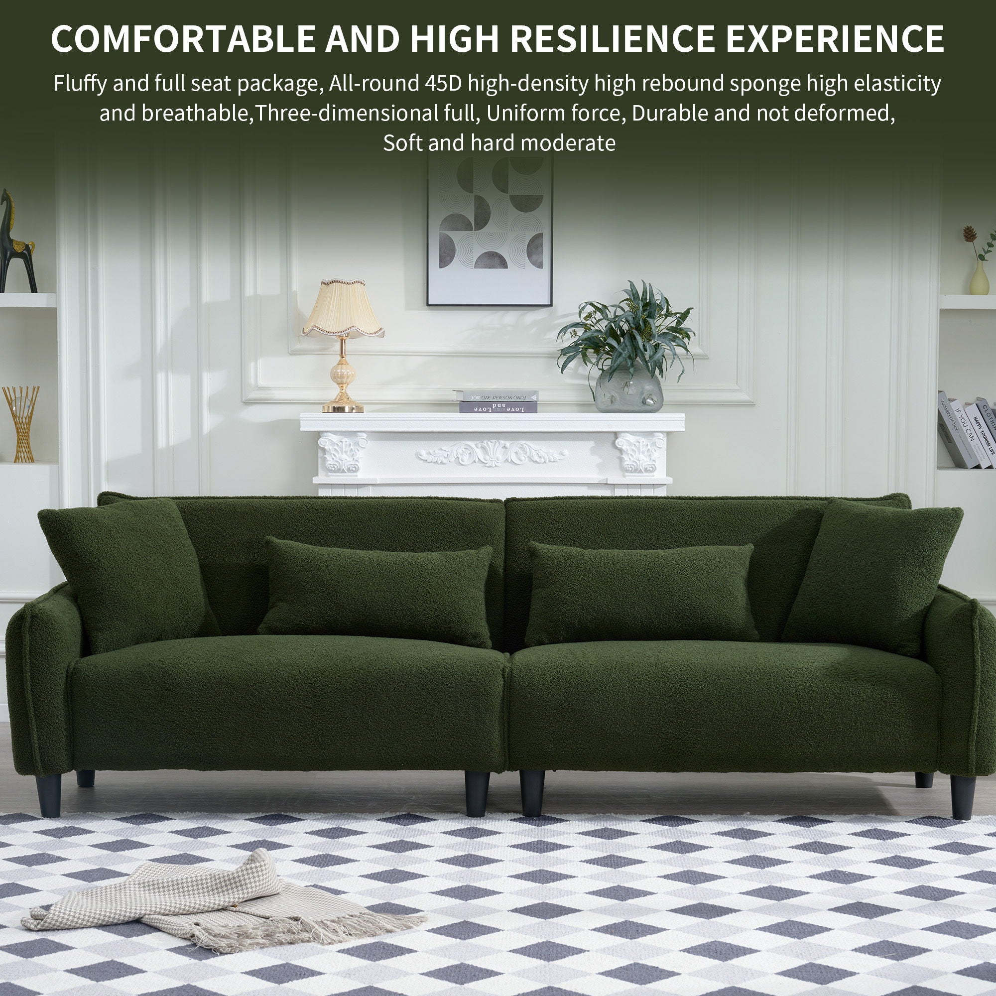 Teddy Velvet Sofa, Soft & Comfortable