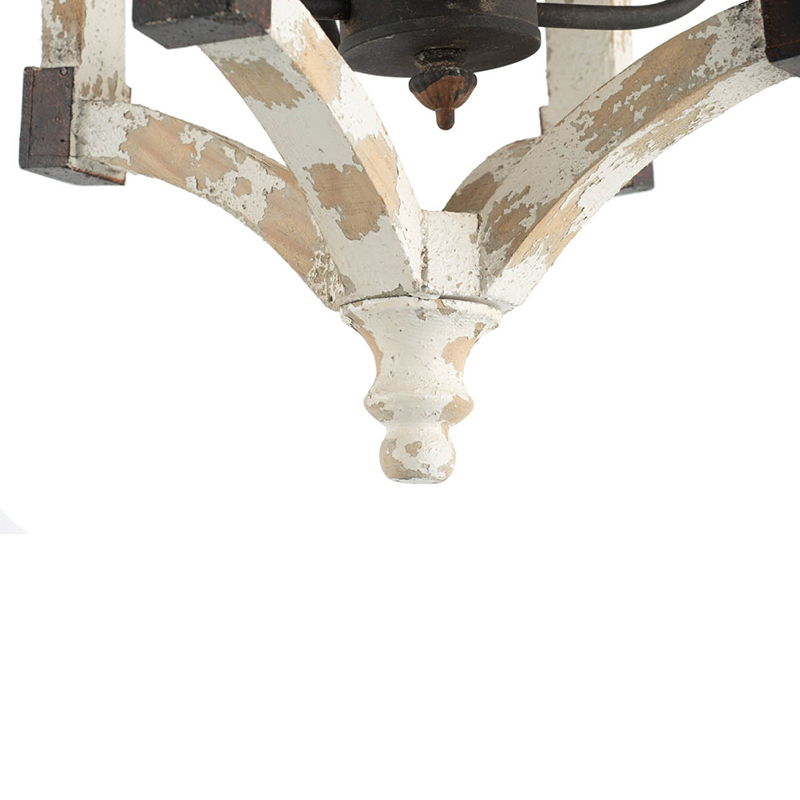 4 Light Chandelier, Hanging Light Fixture With Adjustable Chain For Kitchen, Bulb Not Included - Cream