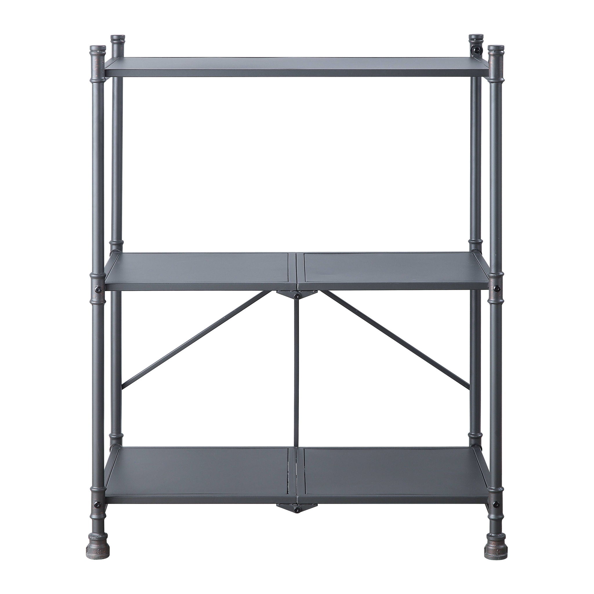 Cordelia - Hand-Brushed Console Table - Black / Bronze