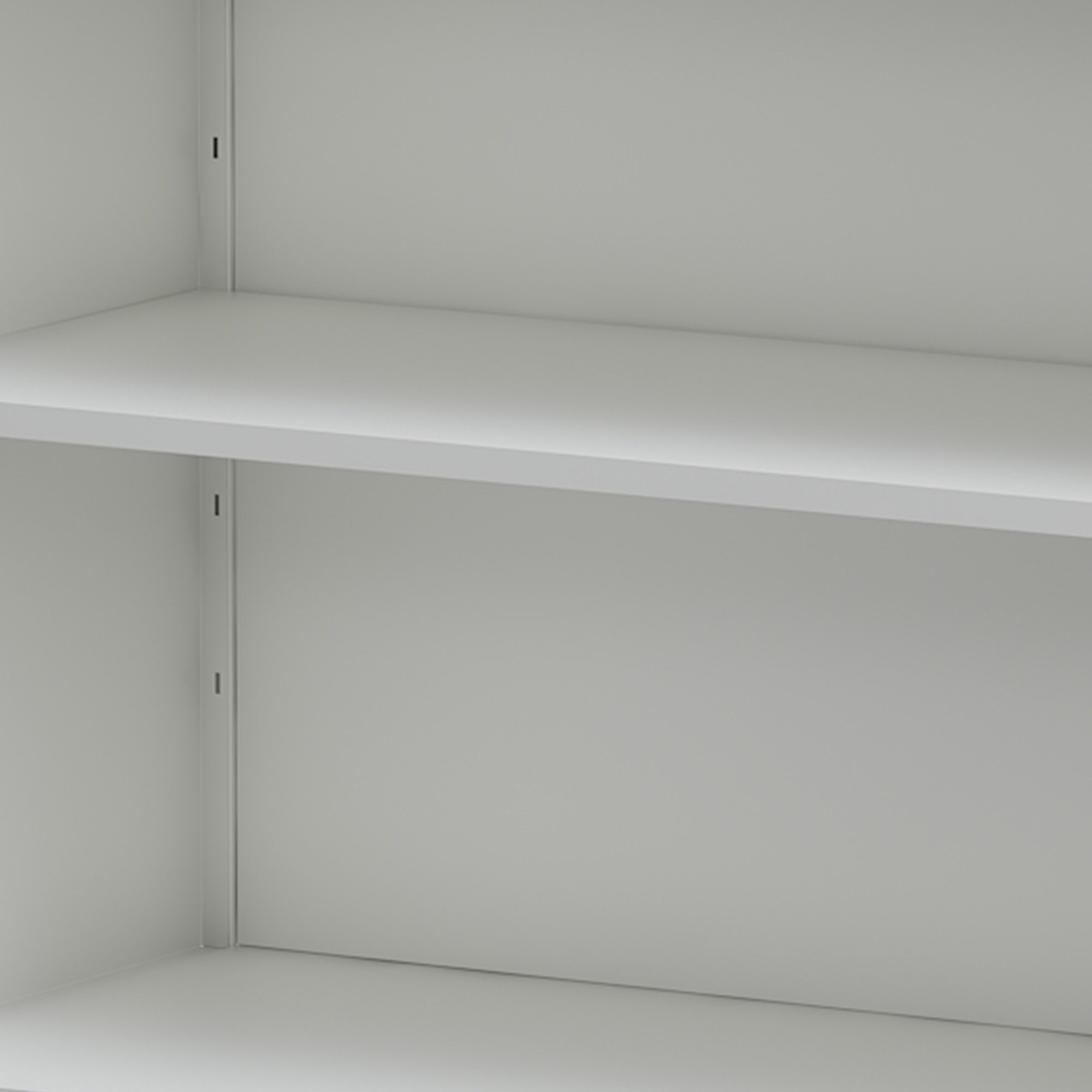 Contemporary Kitchen Pantry Cabinet With Glass Doors, Adjustable Shelves, Steel - Brushed Nickel