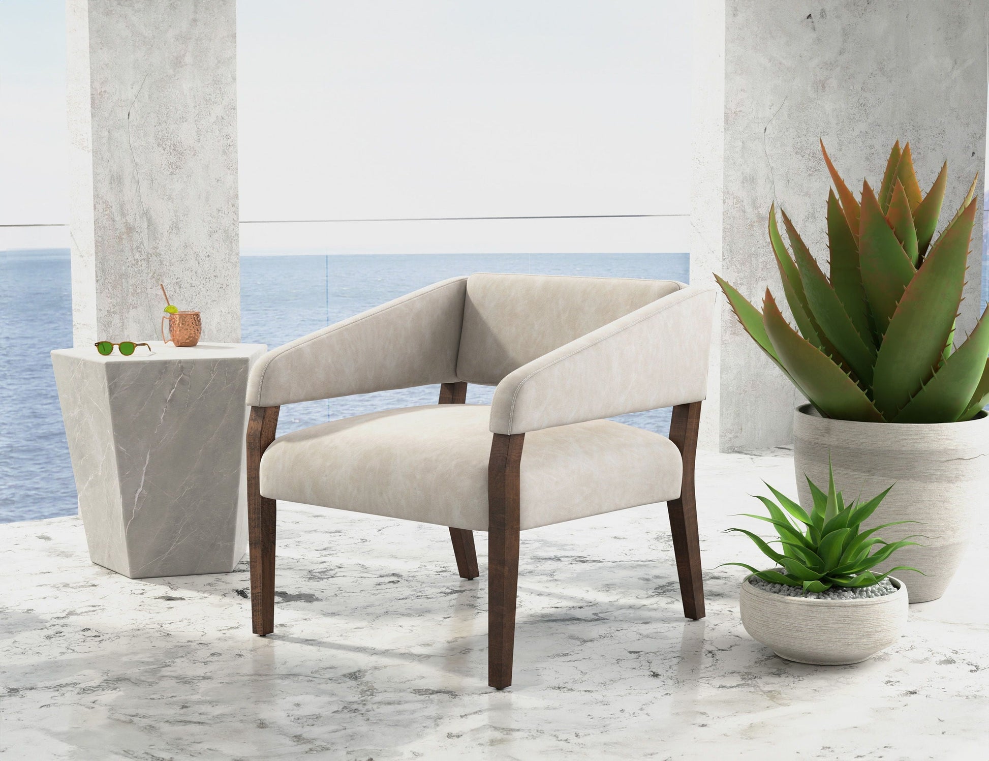 International Furniture Direct Murcia - Armchair - Gray | Meri Furniture